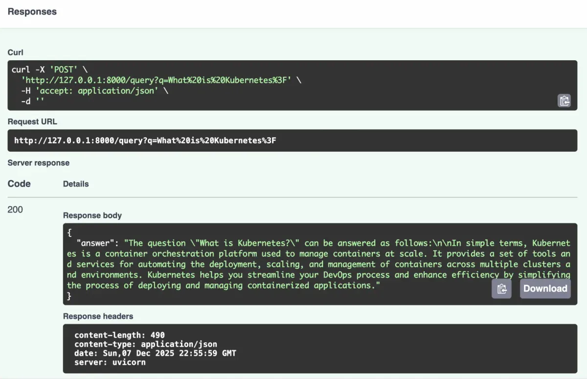 Build a RAG API with FastAPI project preview